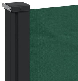 sötétzöld behúzható oldalsó napellenző 100 x 500 cm