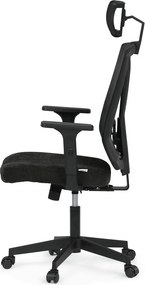 KA-W3137 fekete szövet irodai szék hinta mechanizmussal