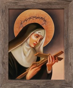 Vászonkép 30x25 Szent Rita Tölgy Keret