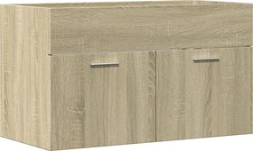 vidaXL sonoma tölgy szerelt fa fürdőszobai mosdószekrény 90x38,5x46 cm