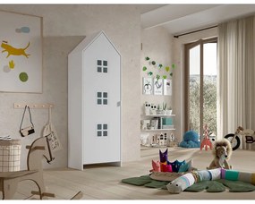 Fehér gyerek ruhásszekrény 58x172x37 cm Casami Bruges – Vipack