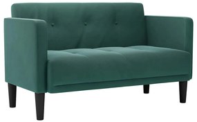 sötétzöld bársony loveseat kanapé 111 cm