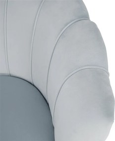 Pad Art-deco stílusban, szürke-kék Velvet anyag/gold chróm-arany, NOBLIN