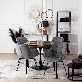 Szürke Bársony Forgó ÉtkezőszékLUNA