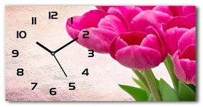 Vízszintes üvegóra Rózsaszín tulipánok pl_zsp_60x30_f_90952565