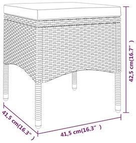 5 részes fekete polyrattan kerti ülőgarnitúra