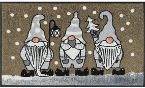 Karácsonyi manók - tópszínű beltéri szennyfogó szőnyeg (Választható méretek: 40*60 cm)