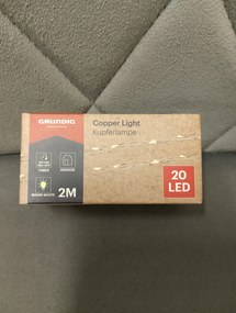 Karácsonyi rézhuzal lámpalánc 20 Led időzítő meleg fehér 2m