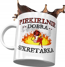 Bögre Titkárnőnek Pokolian Jó Titkárnő Nyomtatott Fotóval