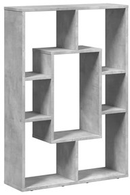 betonszürke szerelt fa könyvespolc 63 x 20 x 90 cm