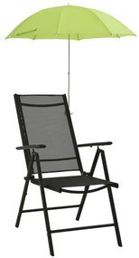 2 db zöld napernyő kempingszékhez 105 cm