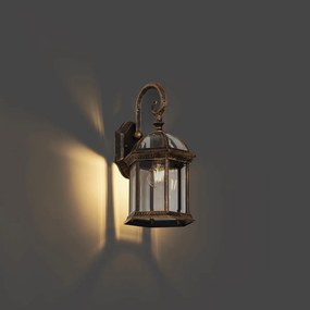 Klasszikus kültéri fali lámpa antik arany IP44 - Glasgow