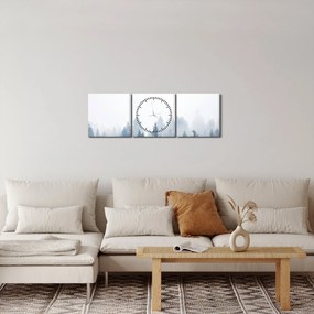 Kép - Ködös erdő (órával) (90x30 cm)
