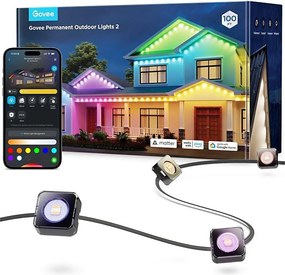 Govee - LED RGBIC füzér mennyezeti spotok 30m Wi-Fi Matter IP67