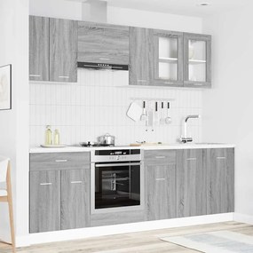 Konyhaszekrény garnitúra fiókkal Lyon 8 pcs Szürke Sonoma