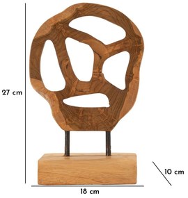 Lubang szobor teak 18x10x27cm
