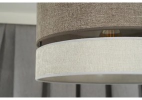 Duolla - Csillár zsinóron DOUBLE 1xE27/15W/230V átm. 40 cm barna/szürke