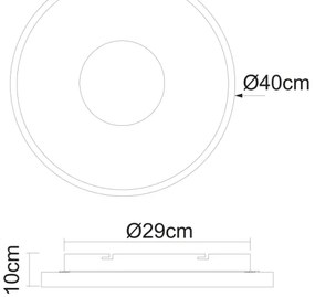 Globo 41758-30B - LED Dimmelhető mennyezeti lámpa JOLLI LED/30W/230V + távirányító