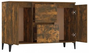 füstös tölgy színű szerelt fa tálalószekrény 104 x 35 x 70 cm