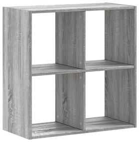 szürke sonoma színű szerelt fa könyvespolc 68,5 x 32 x 68,5 cm