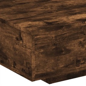 füstös tölgy színű dohányzóasztal LED-lámpákkal 85 x 55 x 31 cm