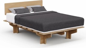 Blumfeldt NordicAura Double kétszemélyes ágykeret, 140 cm x 200 cm, robusztus, szerszámmentes, eukaliptuszfa, polcok