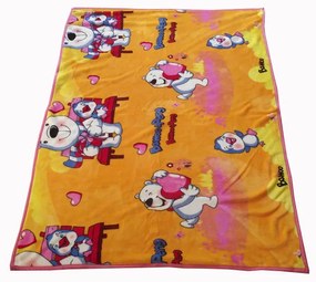 Bubu és Lulu Gyerek Pléd Ágytakaró Narancs 100 x 140 cm