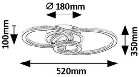 Rabalux 71392 - Dimmelhető LED mennyezeti lámpatest MAZIAR LED/40W/230V 3000-6500K + távirányító