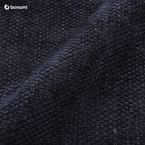 Sötétkék kinyitható-tárolóhelyes sarokkanapé (jobb oldali-heverő résszel) Fuji – Bobochic Paris