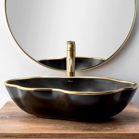 Fürdőszobai csaptelep Rea Lungo Brush Gold high