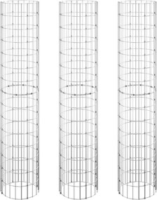 vidaXL 3 db kör alakú horganyzott acél gabion magaságyás Ø30 x 150 cm