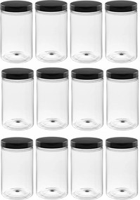 Műanyag befőttesüveg szett élelmiszerekhez 12db x 1,25 l