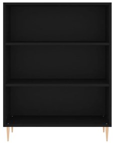 fekete szerelt fa magasszekrény 69,5x32,5x180 cm