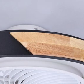 Brilagi-LED Fényerőszabályozható lámpa ventilátorral LED/30W/230V 3000-6500K fekete/tölgy +távirányító