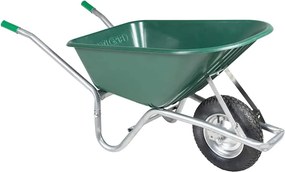 vidaXL talicska zöld 90 L 150 kg horganyzott acél és műanyag 90 l
