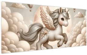 Kép - Egyszarvú a felhőkben (120x50 cm)