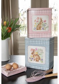 Húsvéti Nyuszis fémdoboz szett kék-rózsaszín