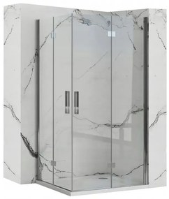 Rea Molier Double, zuhanykabin 80 (ajtó) x 80 (ajtó) x 190 cm, 6mm átlátszó üveg, króm profil, 50201