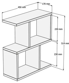 CROS oldalsó asztal, márvány dekor, bézs