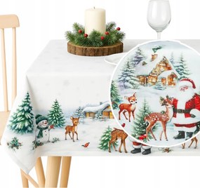 Abrosz karácsonyi asztalra Fehér karácsonyfa mikulás Karácsony 150x280 nagy