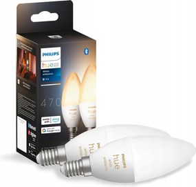 2PAK Led izzó gyertya E14 B39 4W Cct Philips Hue Bluetooth Zigbee