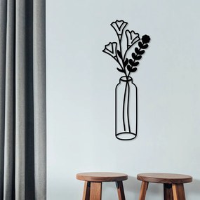 Flower fém fali dekoráció, 24×60 cm