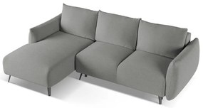 Világosszürke sarokkanapé (bal oldali) Malie – Makamii