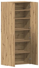 Cipőszekrény Kézműves Tölgy 80x35,5x180 cm Műszaki Fa