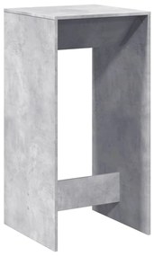 betonszürke szerelt fa bárasztal 51 x 50 x 103,5 cm