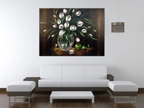 Gario Kézzel festett kép Festet tulipánok Méret: 120 x 80 cm