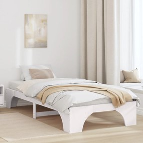 Ágykeret Fehér Tömör fenyőfa 80 x 200 cm Minimalista Ágykeret