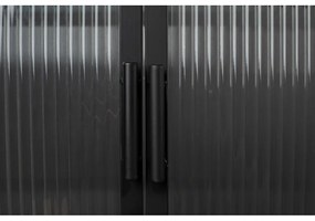 Fekete fém tálalószekrény 150x90 cm Boli – Dutchbone