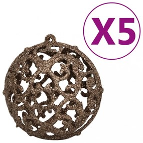 61 részes rózsaarany karácsonyi gömbszett csúccsal+150 LED-del
