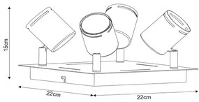 Lucide 26994/20/31 - LED dimmelhető spotlámpa RILOU 4xGU10/5W/230V